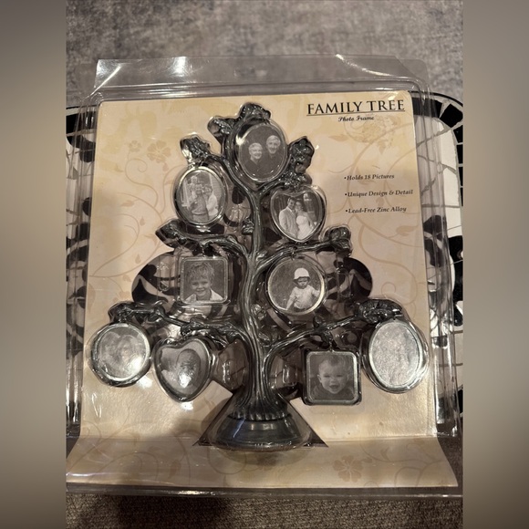 Other - NEW Family Tree Photo Frame Display 9 Double Sided Hanging Frames Metal NOS